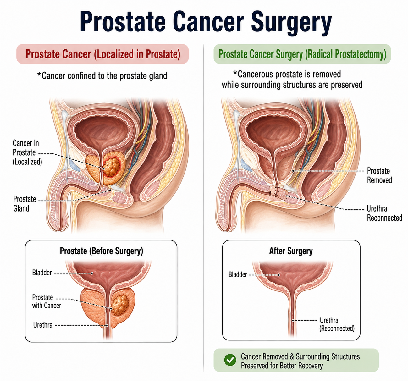 Prostate Cancer Surgery — anatomy diagram